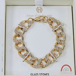 New! House of Harlow 1960 Chunky Chain Gold Tone Bracelet